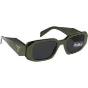 Prada Ikoniska solglasögon med enhetliga linser Green, Dam