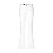 Cambio Flared Jeans Paris White, Dam