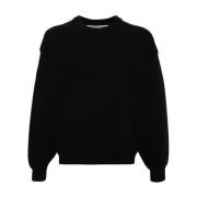 Alexander Wang Virka Logo Bomullssweatshirt Black, Dam