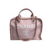 Chanel Vintage Pre-owned Canvas chanel-vskor Pink, Dam
