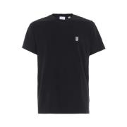 Burberry Svart T-shirt med broderad logotyp Black, Herr