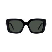 Givenchy Rektangulära solglasögon med pärlor och strass Black, Dam