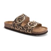 B&Co Bekväm Bio-Sandal med Breda Remmar Brown, Dam