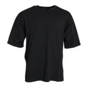 Dolce & Gabbana Präglad Logotyp Crew Neck T-shirt Black, Herr