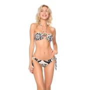 Miss Bikini Emalj Ring Bandeau Bikini Topp Multicolor, Dam