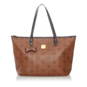 MCM Pre-owned Pre-owned Canvas axelremsvskor Brown, Dam