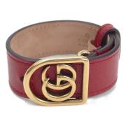 Gucci Vintage Pre-owned Laeder armband Red, Dam