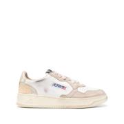 Autry Vintage Vita Sneakers med Sidologo Multicolor, Dam