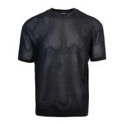 Emporio Armani Svart T-shirt med Jacquard-logotyp Black, Herr