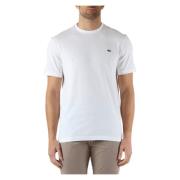 Lacoste Regular Fit Bomull T-shirt med Logo Patch White, Herr