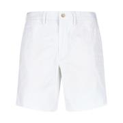 Ralph Lauren Vita Bomullsblandade Shorts med Broderad Logotyp White, H...