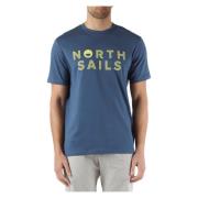North Sails Bomull Logo T-shirt Blue, Herr