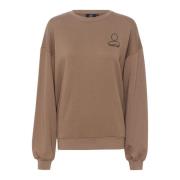 Lounge Nine Qonradln Sweatshirt Valnöt Brown, Dam