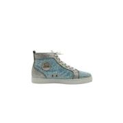 Christian Louboutin Pre-owned Pre-owned Polyester sneakers Blue, Herr
