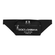 Dolce & Gabbana Nylon Logo Marsupio Väska Italien Black, Herr