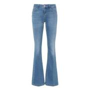 Liu Jo Blå Jeans Regular Fit Elastisk Baksida Blue, Dam