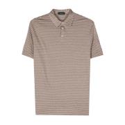 Zanone Stiliga Polos och T-shirts Beige, Herr