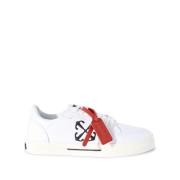 Off White Pilbroderad Canvas Lågtop Sneakers Multicolor, Herr