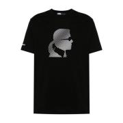 Karl Lagerfeld Svart Logo Print Crew Neck T-shirt Black, Herr