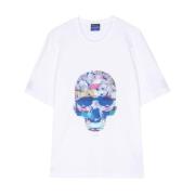 Paul Smith Skull Print Crew Neck T-shirt White, Herr