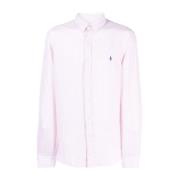 Ralph Lauren Rosa Randig Logoskjorta Pink, Herr