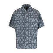 Armani Exchange Logo Print Regular Fit Skjorta Multicolor, Herr