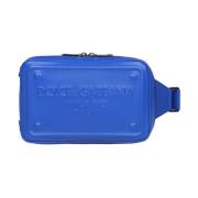 Dolce & Gabbana Snygg Läder Väska Blue, Dam