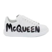 Alexander McQueen Graffiti-Print Oversized Sneakers Kvinnor White, Dam