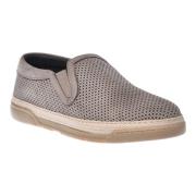 Baldinini Loafer in taupe perforated nubuck Gray, Herr