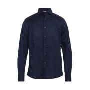 Aquascutum Bomullsskjorta med broderad logotyp Blue, Herr