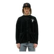 A Bathing APE Logo Broderi Shaggy-Stickad Kofta Black, Herr