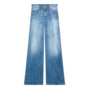 Dondup Wide Leg Amber Jeans Blue, Dam