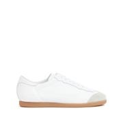 Maison Margiela Vita Läder Låg-Top Tränare White, Dam