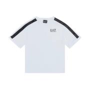 Emporio Armani EA7 Kortärmad T-shirt med Logo Tape White, Herr