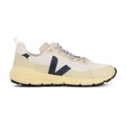 Veja Vita och beige mesh sneakers med blå detaljer Multicolor, Herr