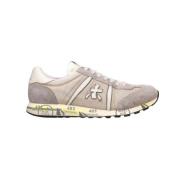 Premiata Låg Lucy sneakers i beige och taupe Multicolor, Herr