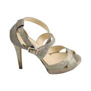 Jimmy Choo Pre-owned Pre-owned Laeder sandaler Gray, Dam