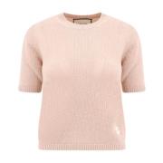 Gucci Cashmere GG Logo Sweater Pink, Dam
