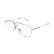 Bottega Veneta Silver Transparent Bv1159O Eyeglasses Gray, Unisex