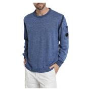 C.p. Company Vanisè Crewneck Sweater Blue, Herr