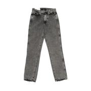 3X1 Råskuren Straight-Leg Jeans Black, Dam