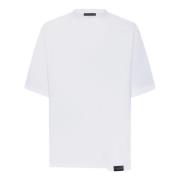 Low Brand Vit Bomull T-shirt med Logotyp White, Herr