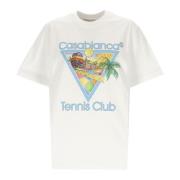 Casablanca Afro Cubism Tennis Club T-shirt Vit White, Herr