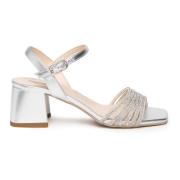 Nerogiardini Silver Glam Sandaler Gray, Dam