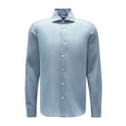 Fedeli Denim Light Klassisk Skjorta Sean Modell Blue, Herr