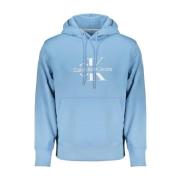 Calvin Klein Blå Hoodie med Logotyp Blue, Herr