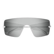 Alexander McQueen Stiliga solglasögon Am0460S 002 Gray, Dam