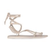 Cortana Beige platt snör sandal Beige, Dam