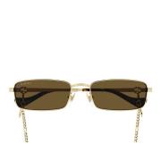 Gucci Retro solglasögon med kedja Yellow, Dam
