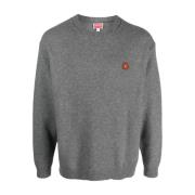 Kenzo Boke Flower Wool Jumper Sweaters Gray, Herr